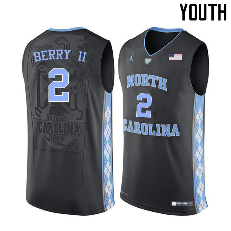 Youth North Carolina Tar Heels #2 Joel Berry II College Basketball Jerseys Sale-Black - Click Image to Close